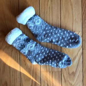 Grey & White Warmie Socks-
